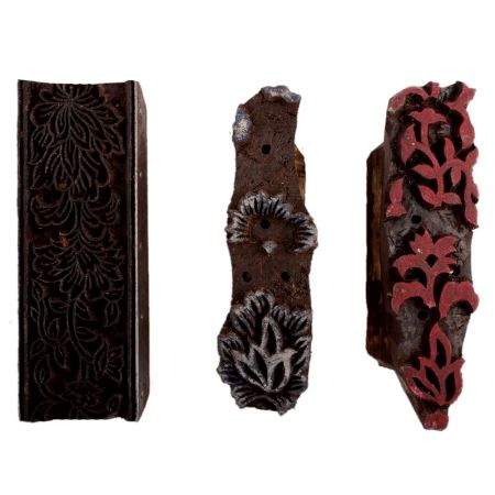 Set of 3 Piece New Wooden Printing Block